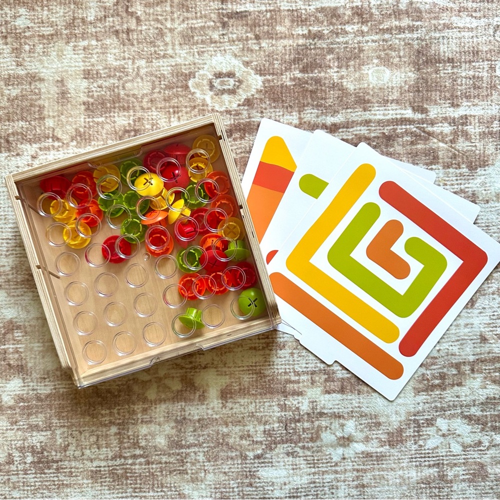 Lovevery Mosaic Button Board from “The Companion” kit, ages 22-24 months